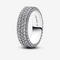 5 Row Single Band Studded (Silver)