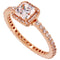 Large Square Diamond Studded (Rose Gold)