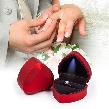 Sparkling Heart LED Ring Box