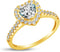 Large Heart Diamond Studded (Gold)