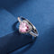 Large Pink Heart Diamond Studded (Silver)