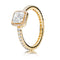 Large Square Diamond Studded (Gold)